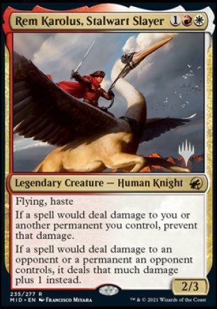 Rem Karolus, Stalwart Slayer (Promo Pack) [Innistrad: Midnight Hunt Promos] | Nerdhalla Games