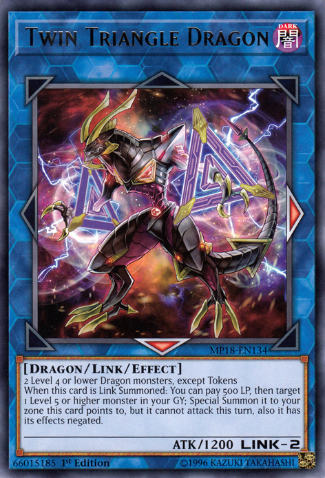 Twin Triangle Dragon [MP18-EN134] Rare | Nerdhalla Games