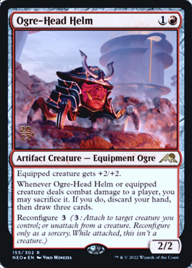 Ogre-Head Helm [Kamigawa: Neon Dynasty Prerelease Promos] | Nerdhalla Games