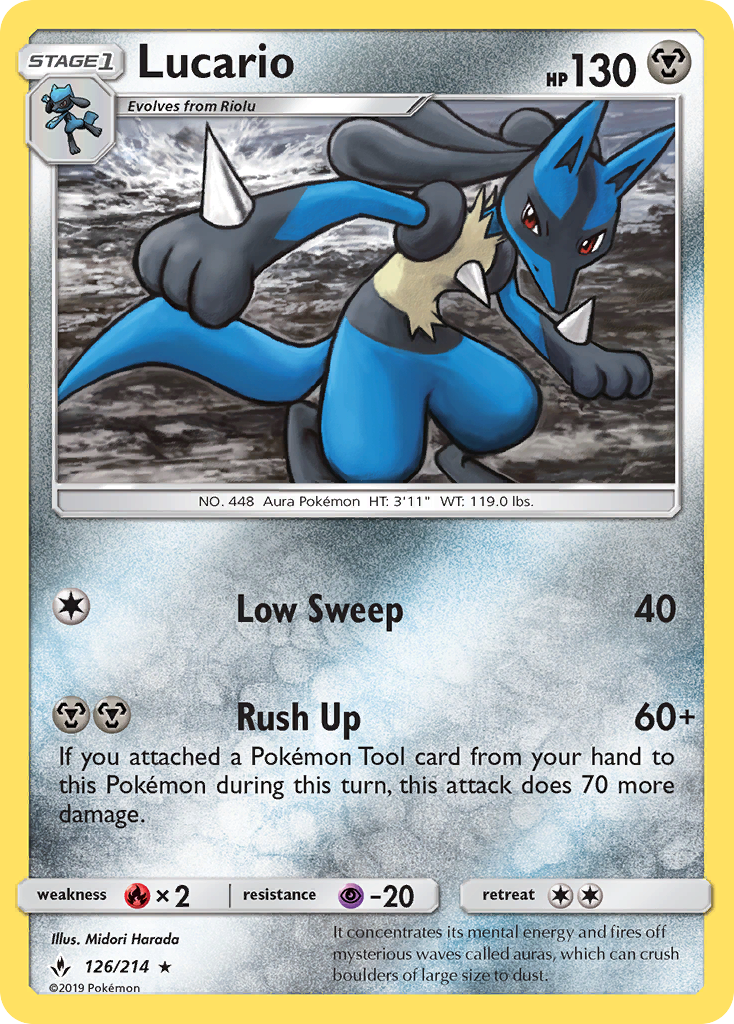 Lucario (126/214) [Sun & Moon: Unbroken Bonds] | Nerdhalla Games