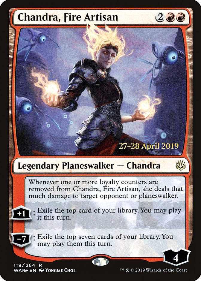 Chandra, Fire Artisan  [War of the Spark Prerelease Promos] | Nerdhalla Games