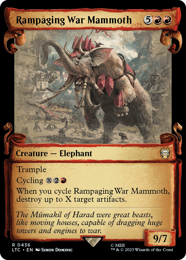 Rampaging War Mammoth [The Lord of the Rings: Tales of Middle-Earth Commander Showcase Scrolls] | Nerdhalla Games