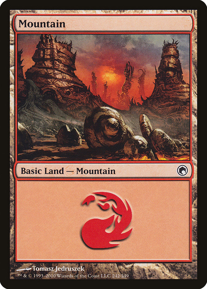 Mountain (242) [Scars of Mirrodin] | Nerdhalla Games