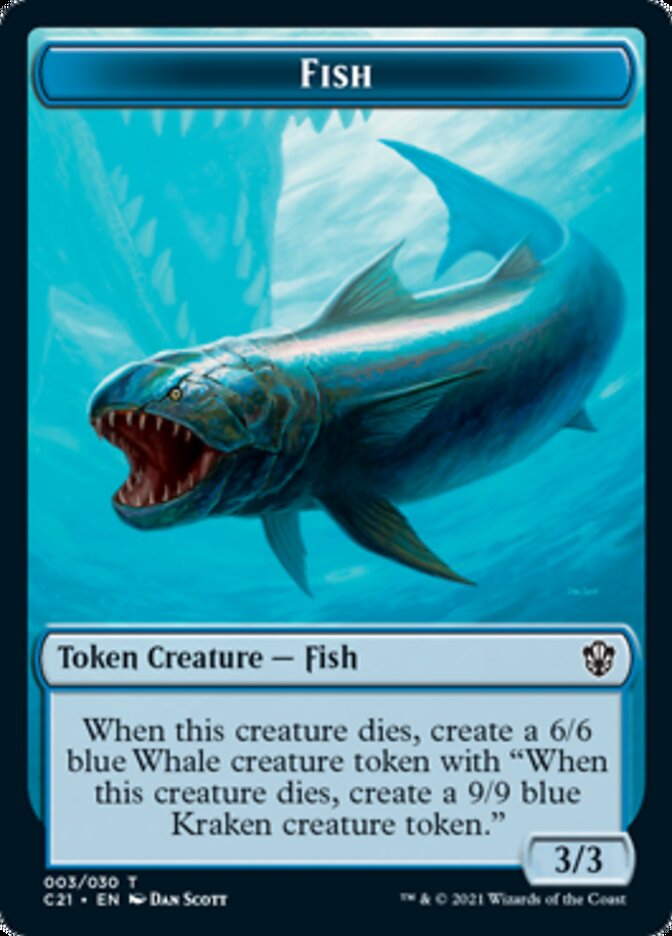 Beast (010) // Fish Token [Commander 2021 Tokens] | Nerdhalla Games