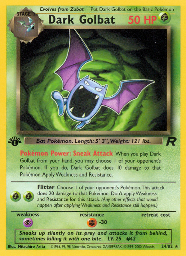 Dark Golbat (24/82) [Team Rocket 1st Edition] | Nerdhalla Games