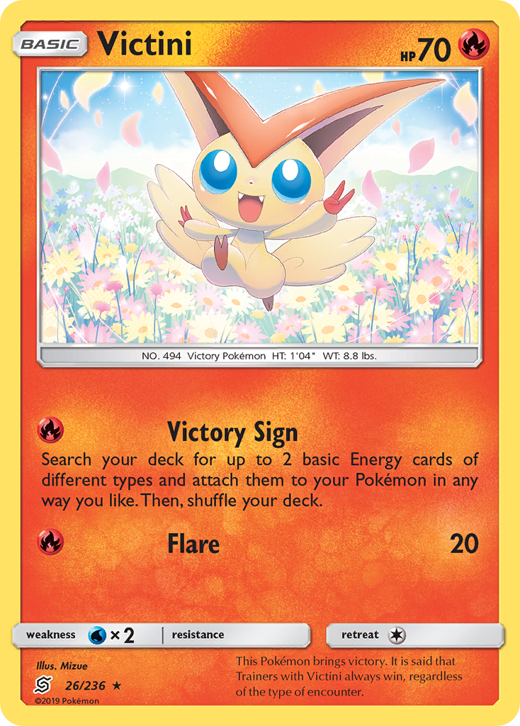 Victini (26/236) [Sun & Moon: Unified Minds] | Nerdhalla Games