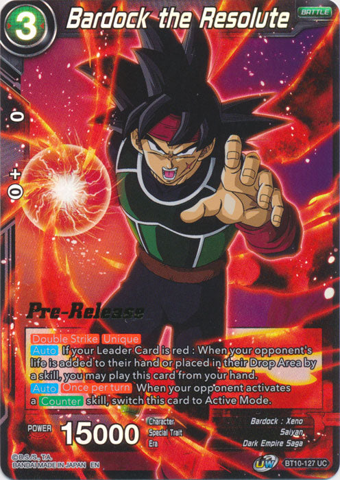 Bardock the Resolute (BT10-127) [Rise of the Unison Warrior Prerelease Promos] | Nerdhalla Games