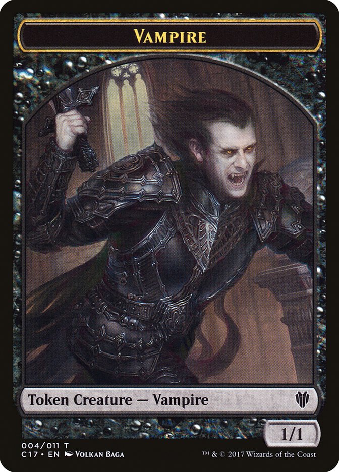 Vampire // Zombie Double-sided Token [Commander 2017 Tokens] | Nerdhalla Games