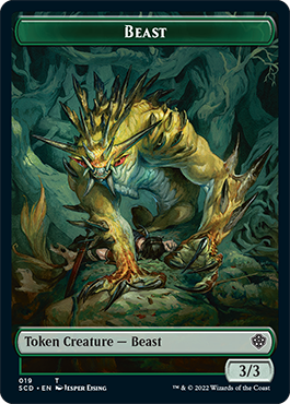 Beast // Beast Double-Sided Token [Starter Commander Decks] | Nerdhalla Games