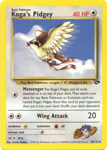 Koga's Pidgey (49/132) [Gym Challenge Unlimited] | Nerdhalla Games