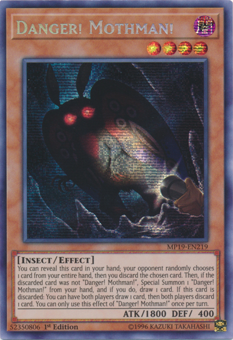 Danger! Mothman! [MP19-EN219] Prismatic Secret Rare | Nerdhalla Games