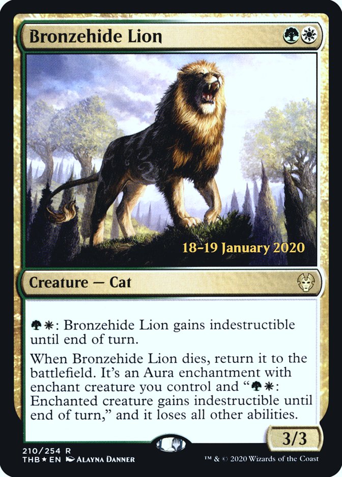 Bronzehide Lion [Theros Beyond Death Prerelease Promos] | Nerdhalla Games