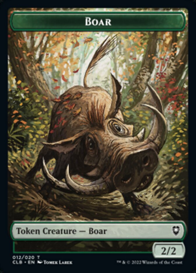 Boar Token [Commander Legends: Battle for Baldur's Gate Tokens] | Nerdhalla Games