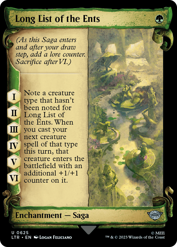 Long List of the Ents [The Lord of the Rings: Tales of Middle-Earth Showcase Scrolls] | Nerdhalla Games