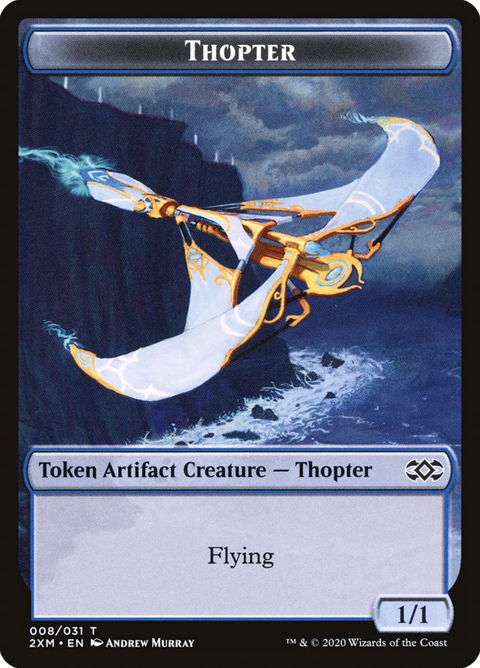 Myr (024) // Thopter (008) Double-sided Token [Double Masters Tokens] | Nerdhalla Games