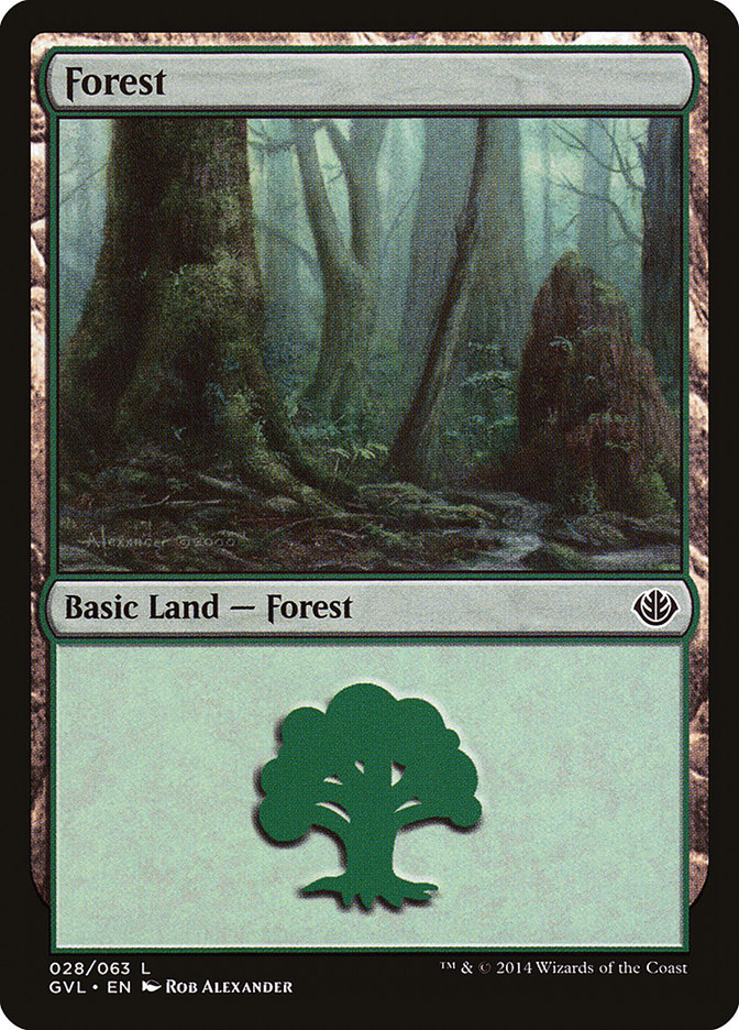 Forest (28) (Garruk vs. Liliana) [Duel Decks Anthology] | Nerdhalla Games