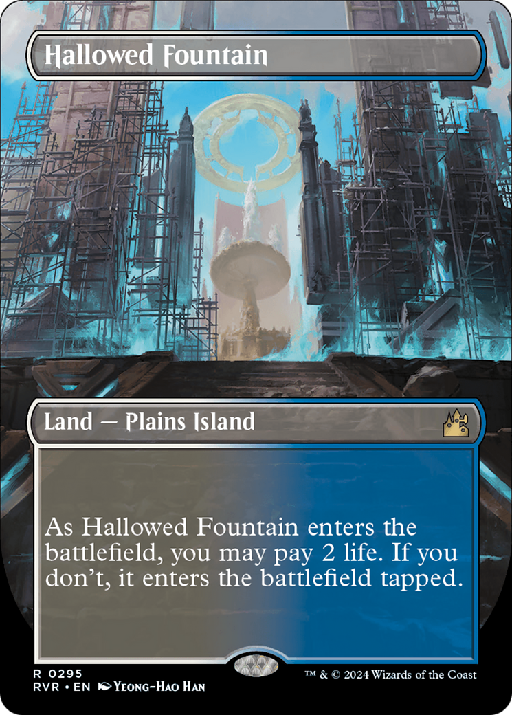 Hallowed Fountain (Borderless) [Ravnica Remastered] | Nerdhalla Games