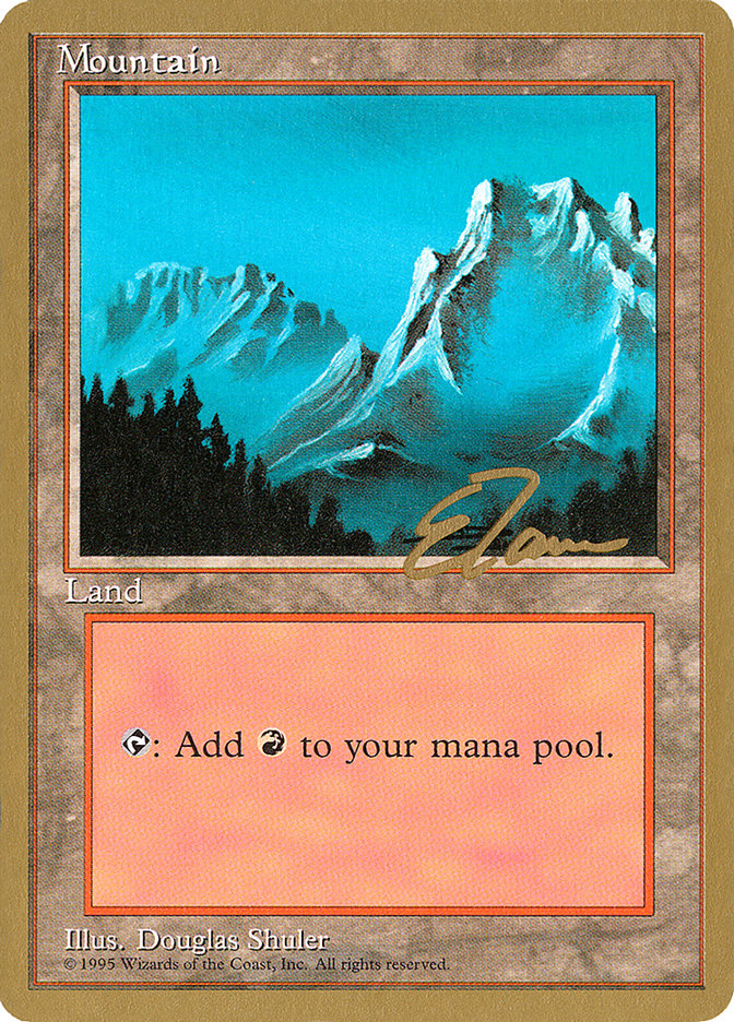 Mountain (et374) (Eric Tam) [Pro Tour Collector Set] | Nerdhalla Games