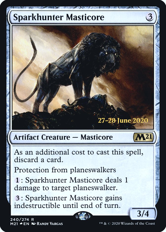 Sparkhunter Masticore  [Core Set 2021 Prerelease Promos] | Nerdhalla Games