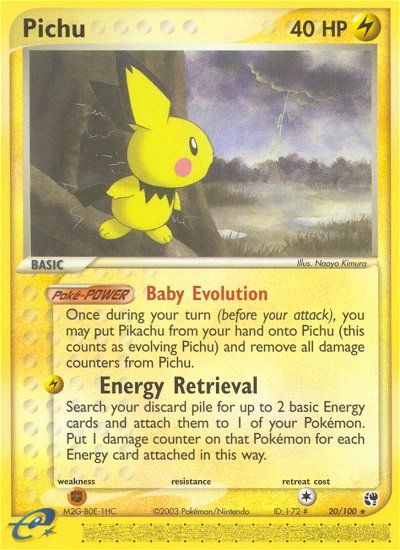 Pichu (20/100) [EX: Sandstorm] | Nerdhalla Games