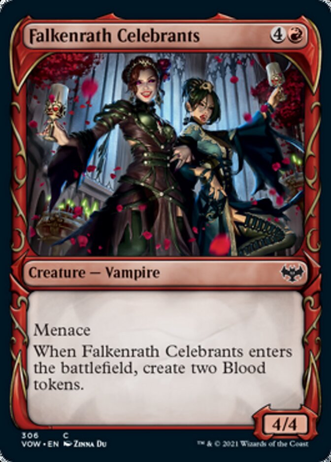 Falkenrath Celebrants (Showcase Fang Frame) [Innistrad: Crimson Vow] | Nerdhalla Games