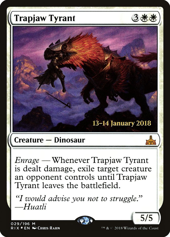 Trapjaw Tyrant [Rivals of Ixalan Prerelease Promos] | Nerdhalla Games