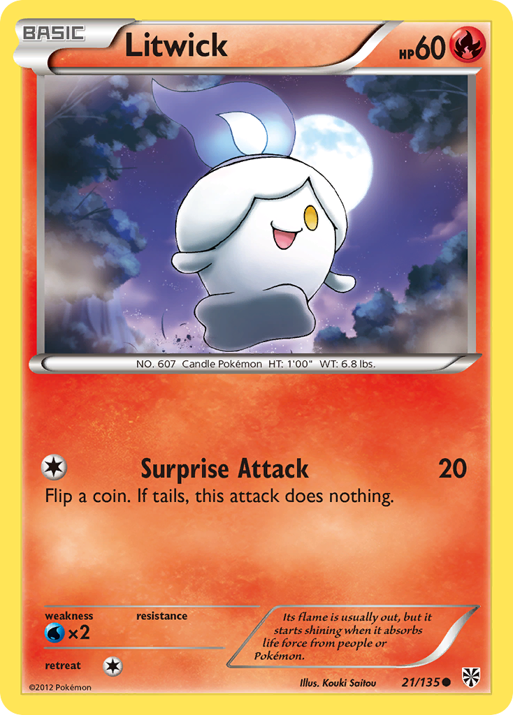 Litwick (21/135) [Black & White: Plasma Storm] | Nerdhalla Games