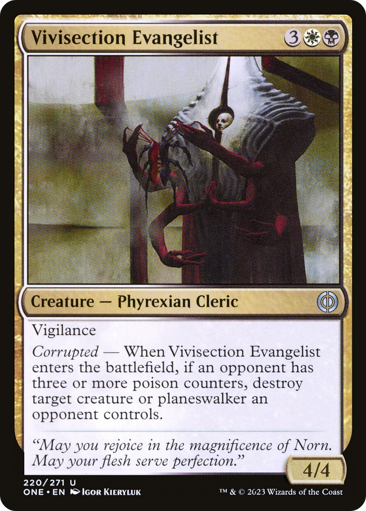 Vivisection Evangelist [Phyrexia: All Will Be One] | Nerdhalla Games