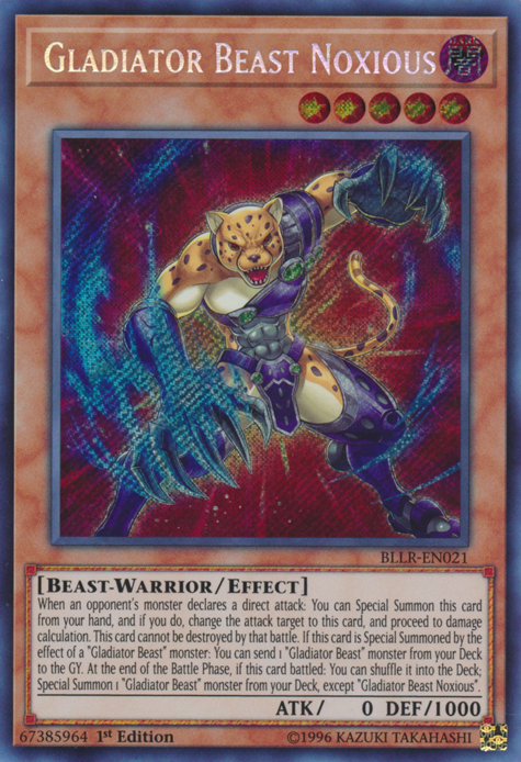 Gladiator Beast Noxious [BLLR-EN021] Secret Rare | Nerdhalla Games