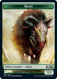 Beast // Treasure Double-sided Token [Core Set 2021 Tokens] | Nerdhalla Games