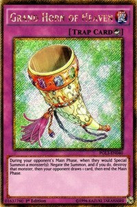 Grand Horn of Heaven [PGL3-EN040] Gold Secret Rare | Nerdhalla Games