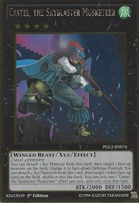 Castel, the Skyblaster Musketeer [PGL3-EN076] Gold Rare | Nerdhalla Games