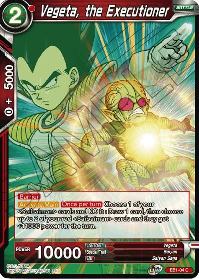 Vegeta, the Executioner (EB1-004) [Battle Evolution Booster] | Nerdhalla Games