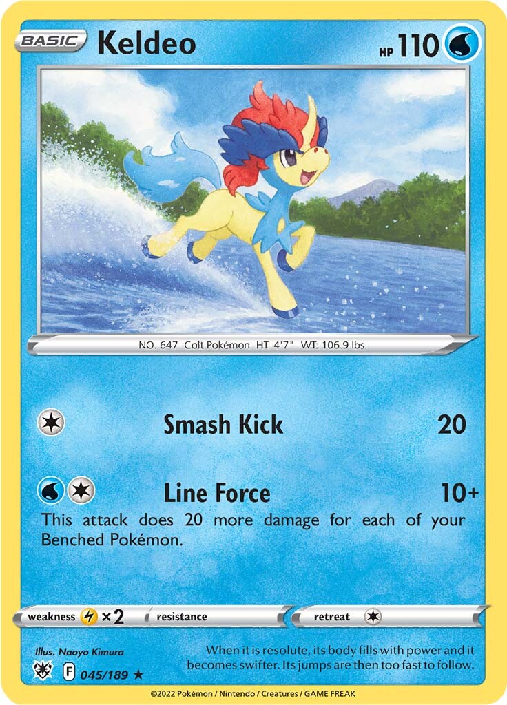 Keldeo (045/189) (Theme Deck Exclusive) [Sword & Shield: Astral Radiance] | Nerdhalla Games