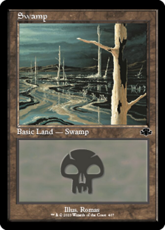 Swamp (407) (Retro) [Dominaria Remastered] | Nerdhalla Games