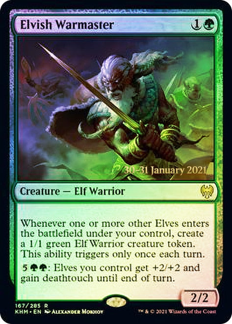 Elvish Warmaster  [Kaldheim Prerelease Promos] | Nerdhalla Games