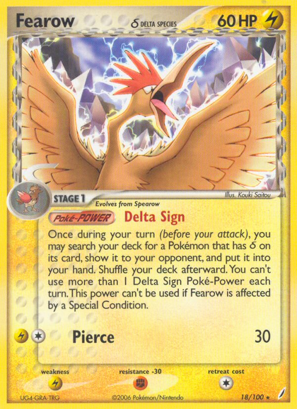 Fearow (18/100) (Delta Species) [EX: Crystal Guardians] | Nerdhalla Games