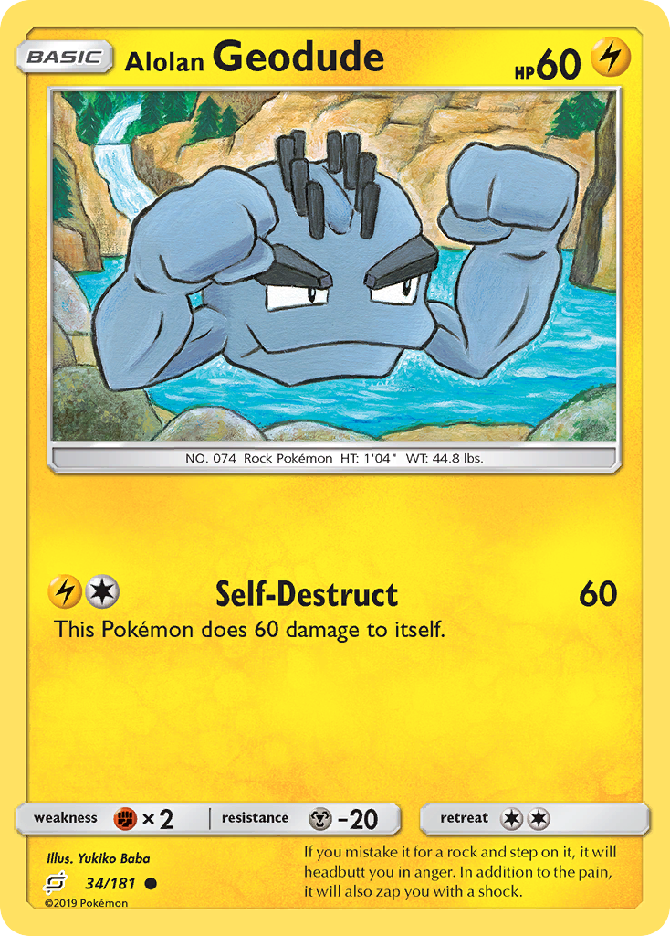 Alolan Geodude (34/181) [Sun & Moon: Team Up] | Nerdhalla Games