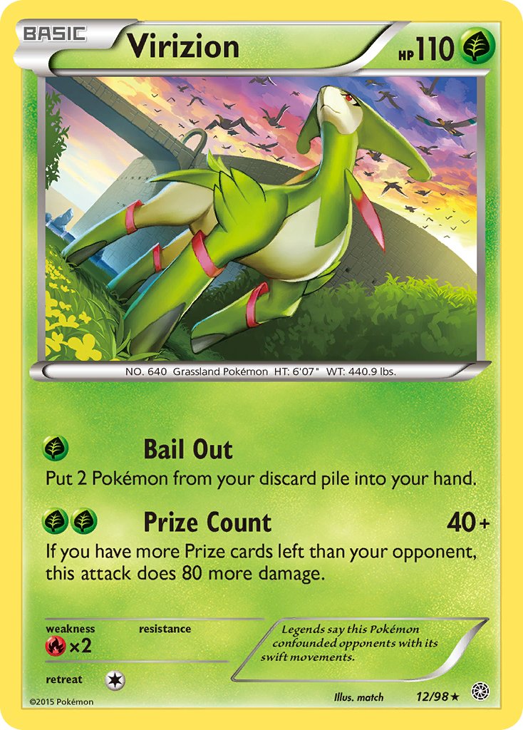 Virizion (12/98) (Theme Deck Exclusive) [XY: Ancient Origins] | Nerdhalla Games