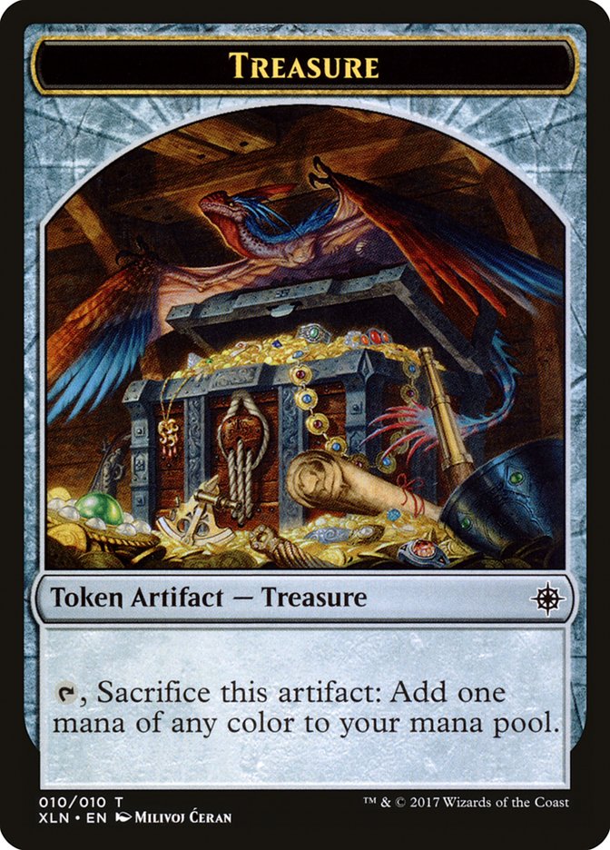 Treasure (010/010) [Ixalan Tokens] | Nerdhalla Games