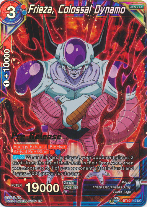 Frieza, Colossal Dynamo (BT10-149) [Rise of the Unison Warrior Prerelease Promos] | Nerdhalla Games