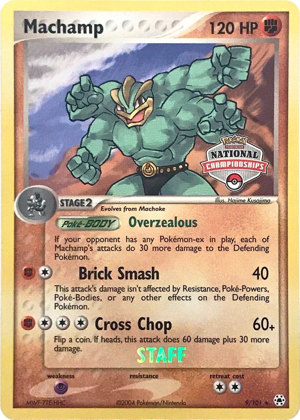 Machamp (9/101) (National Championships Promo) (Staff) [EX: Hidden Legends] | Nerdhalla Games