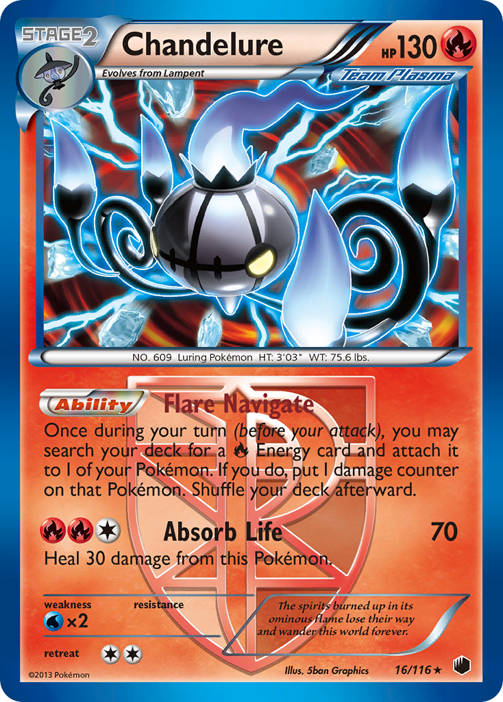 Chandelure (16/116) [Black & White: Plasma Freeze] | Nerdhalla Games