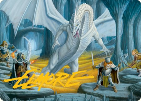 Cave of the Frost Dragon Art Card (Gold-Stamped Signature) [Dungeons & Dragons: Adventures in the Forgotten Realms Art Series] | Nerdhalla Games