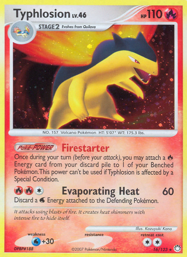 Typhlosion (16/123) [Diamond & Pearl: Mysterious Treasures] | Nerdhalla Games