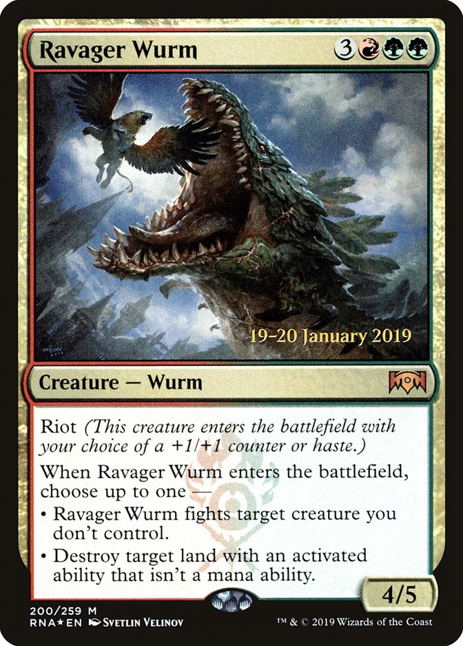 Ravager Wurm [Ravnica Allegiance Prerelease Promos] | Nerdhalla Games