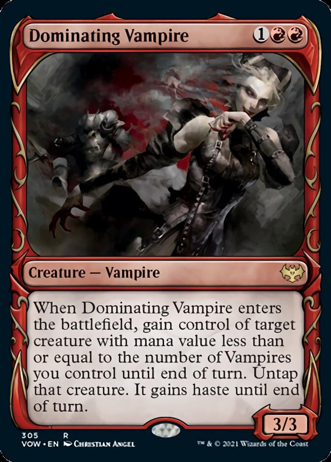 Dominating Vampire (Showcase Fang Frame) [Innistrad: Crimson Vow] | Nerdhalla Games