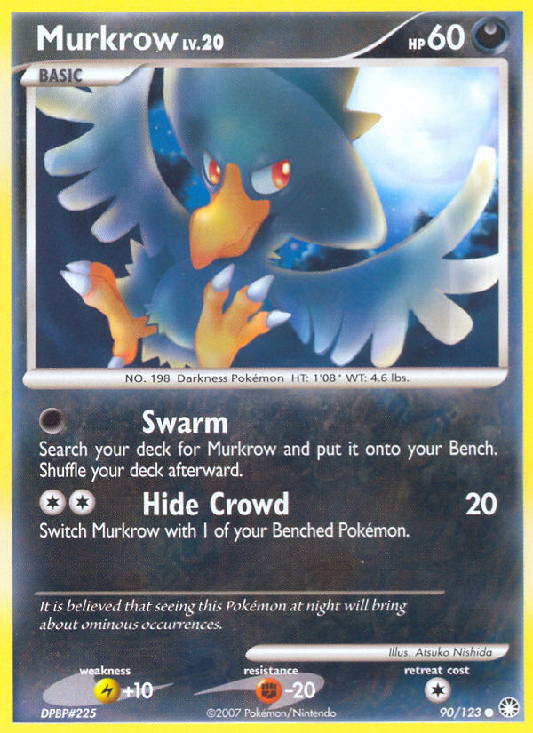 Murkrow (90/123) [Diamond & Pearl: Mysterious Treasures] | Nerdhalla Games