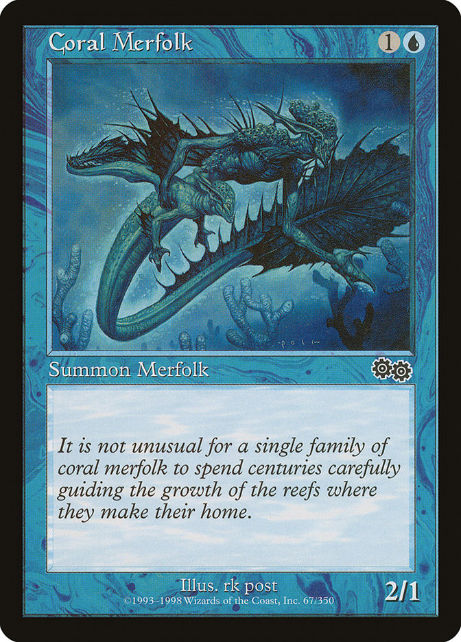 Coral Merfolk [Urza's Saga] | Nerdhalla Games