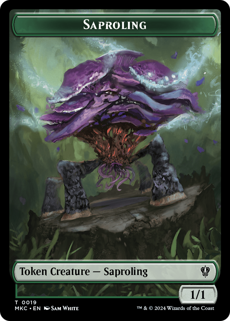 Saproling // Morph Double-Sided Token [Murders at Karlov Manor Commander Tokens] | Nerdhalla Games